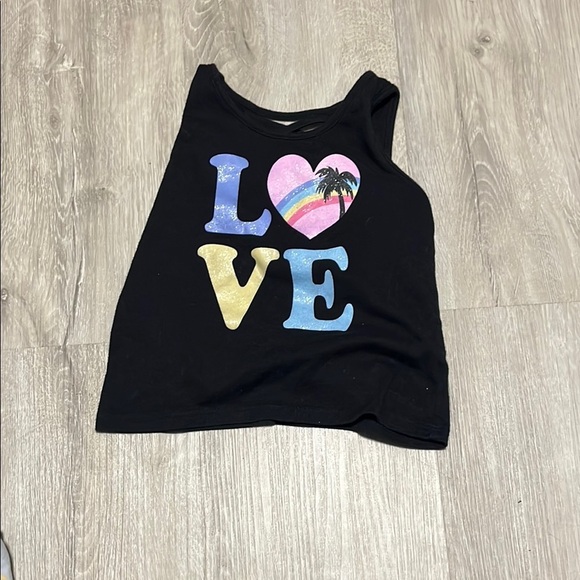 4/$30 Kids Black Love Tank Top - Picture 1 of 1